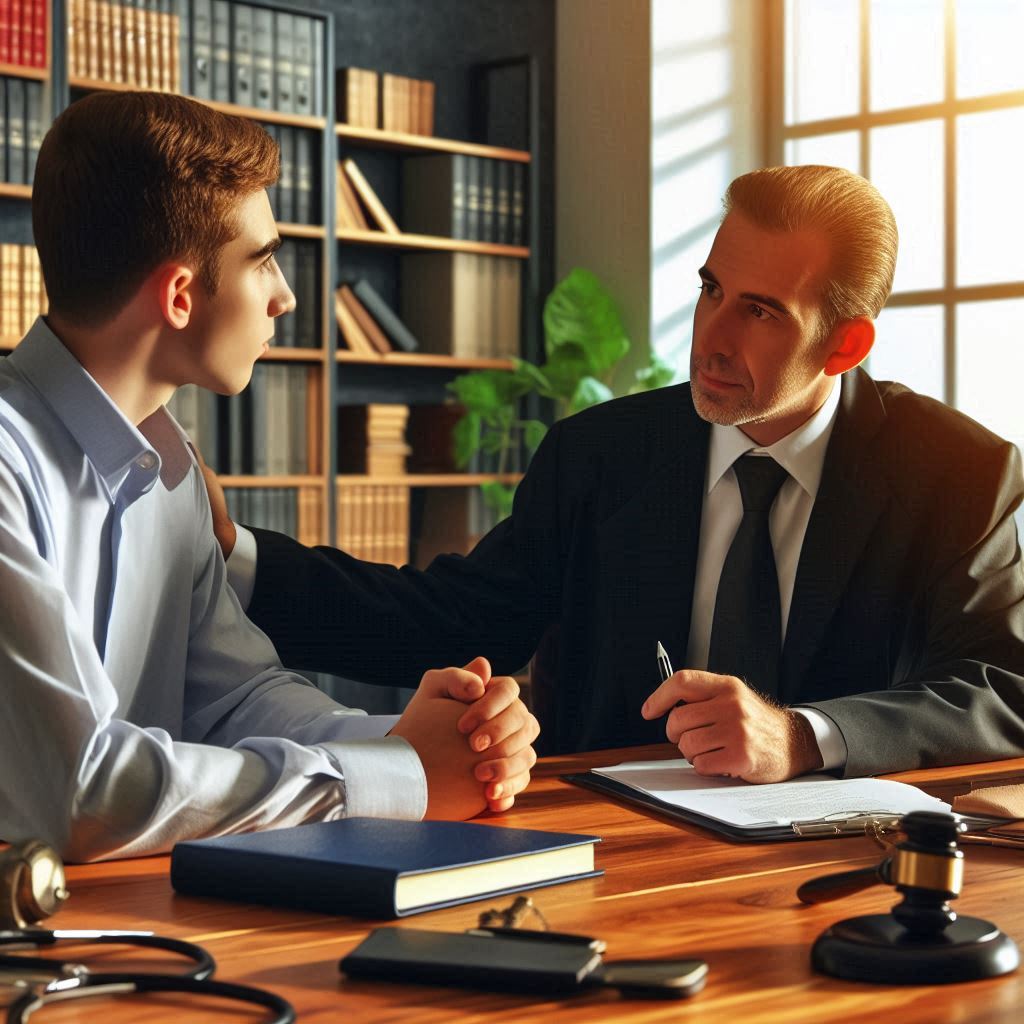 Adwokat z klientem