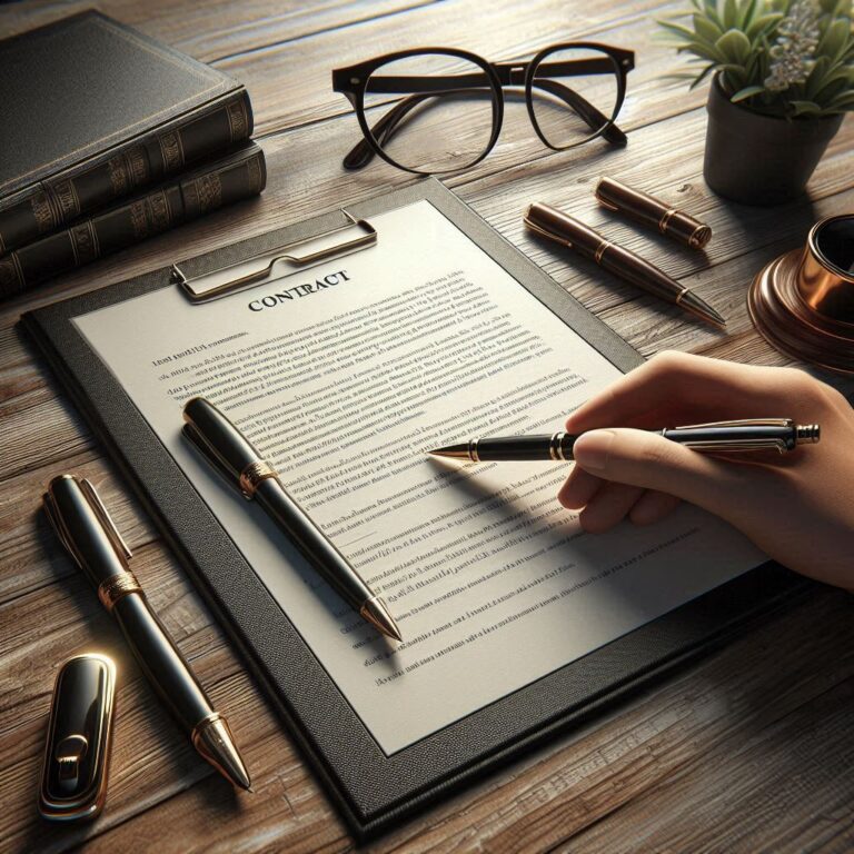 umowa na stole - usługi z prawa cywilnego